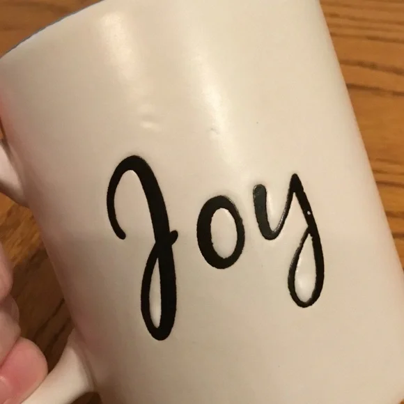 “Joy” Embossed Ceramic Christmas Mug - Picture 7 of 7